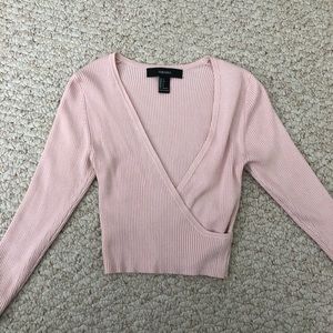 Forever 21 surplice crop top